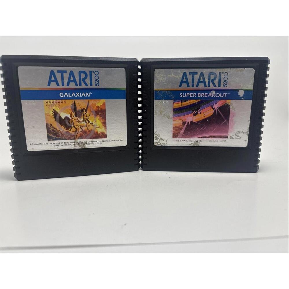Super Breakout And Galaxian Atari 5200 1982 Video Game Cartridge Vintage Retro